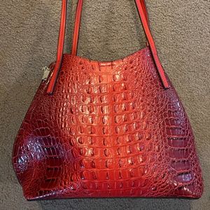 Large over the shoulder red purse